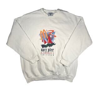 Rare Vintage McDonalds Promo Sweatshirt Chicago Navy Pier XL Lee Heavyweight 90s